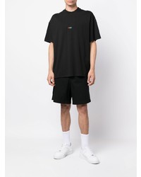 schwarzes T-Shirt mit einem Rundhalsausschnitt von MSGM