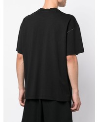 schwarzes T-Shirt mit einem Rundhalsausschnitt von MSGM