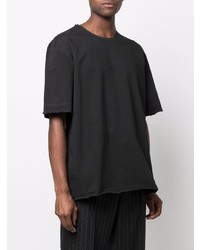 schwarzes T-Shirt mit einem Rundhalsausschnitt von Maison Margiela