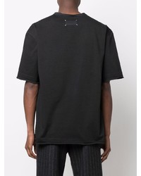 schwarzes T-Shirt mit einem Rundhalsausschnitt von Maison Margiela