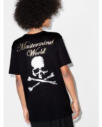 schwarzes T-Shirt mit einem Rundhalsausschnitt von Mastermind Japan