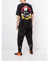 schwarzes T-Shirt mit einem Rundhalsausschnitt von Mastermind Japan