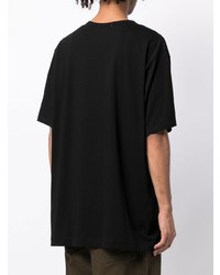 schwarzes T-Shirt mit einem Rundhalsausschnitt von Yohji Yamamoto