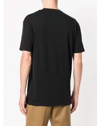 schwarzes T-Shirt mit einem Rundhalsausschnitt von Mauro Grifoni