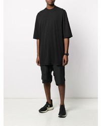 schwarzes T-Shirt mit einem Rundhalsausschnitt von Rick Owens DRKSHDW