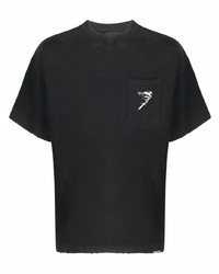 schwarzes T-Shirt mit einem Rundhalsausschnitt von Represent