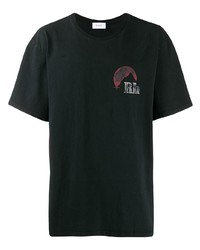 schwarzes T-Shirt mit einem Rundhalsausschnitt von Rhude