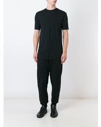 schwarzes T-Shirt mit einem Rundhalsausschnitt von Damir Doma