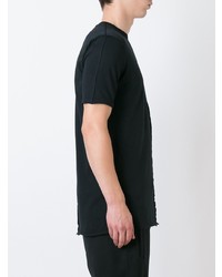 schwarzes T-Shirt mit einem Rundhalsausschnitt von Damir Doma