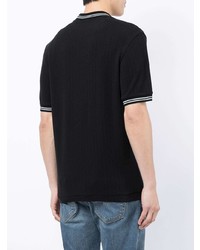 schwarzes T-Shirt mit einem Rundhalsausschnitt von Fred Perry