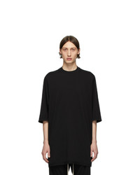 schwarzes T-Shirt mit einem Rundhalsausschnitt von Rick Owens DRKSHDW