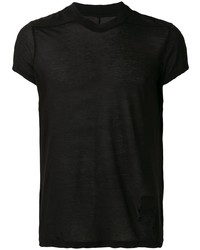 schwarzes T-Shirt mit einem Rundhalsausschnitt von Rick Owens DRKSHDW