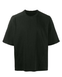 schwarzes T-Shirt mit einem Rundhalsausschnitt von Rick Owens DRKSHDW