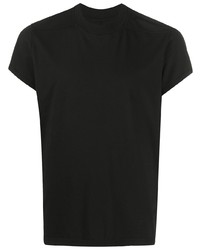 schwarzes T-Shirt mit einem Rundhalsausschnitt von Rick Owens DRKSHDW