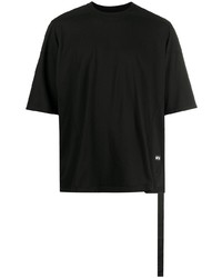 schwarzes T-Shirt mit einem Rundhalsausschnitt von Rick Owens DRKSHDW