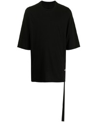 schwarzes T-Shirt mit einem Rundhalsausschnitt von Rick Owens DRKSHDW