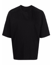 schwarzes T-Shirt mit einem Rundhalsausschnitt von Rick Owens DRKSHDW