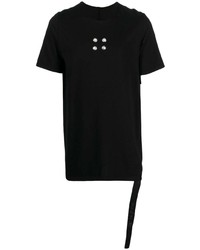 schwarzes T-Shirt mit einem Rundhalsausschnitt von Rick Owens DRKSHDW