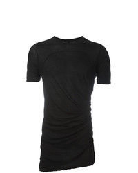 schwarzes T-Shirt mit einem Rundhalsausschnitt von Rick Owens DRKSHDW