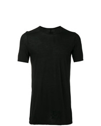 schwarzes T-Shirt mit einem Rundhalsausschnitt von Rick Owens DRKSHDW