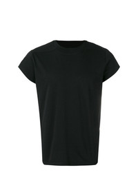 schwarzes T-Shirt mit einem Rundhalsausschnitt von Rick Owens DRKSHDW