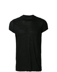 schwarzes T-Shirt mit einem Rundhalsausschnitt von Rick Owens DRKSHDW