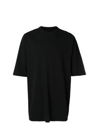 schwarzes T-Shirt mit einem Rundhalsausschnitt von Rick Owens DRKSHDW