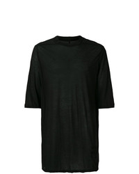 schwarzes T-Shirt mit einem Rundhalsausschnitt von Rick Owens DRKSHDW