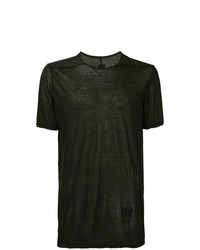 schwarzes T-Shirt mit einem Rundhalsausschnitt von Rick Owens DRKSHDW