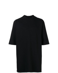 schwarzes T-Shirt mit einem Rundhalsausschnitt von Rick Owens DRKSHDW