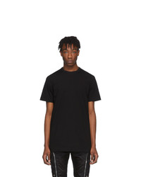 schwarzes T-Shirt mit einem Rundhalsausschnitt von Rick Owens