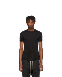 schwarzes T-Shirt mit einem Rundhalsausschnitt von Rick Owens