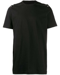 schwarzes T-Shirt mit einem Rundhalsausschnitt von Rick Owens