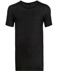 schwarzes T-Shirt mit einem Rundhalsausschnitt von Rick Owens