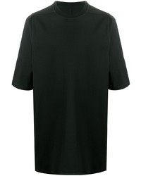 schwarzes T-Shirt mit einem Rundhalsausschnitt von Rick Owens