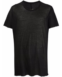 schwarzes T-Shirt mit einem Rundhalsausschnitt von Rick Owens