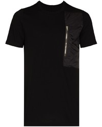 schwarzes T-Shirt mit einem Rundhalsausschnitt von Rick Owens