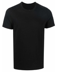 schwarzes T-Shirt mit einem Rundhalsausschnitt von Rick Owens