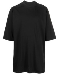 schwarzes T-Shirt mit einem Rundhalsausschnitt von Rick Owens