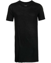 schwarzes T-Shirt mit einem Rundhalsausschnitt von Rick Owens