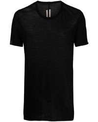 schwarzes T-Shirt mit einem Rundhalsausschnitt von Rick Owens