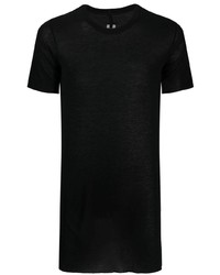 schwarzes T-Shirt mit einem Rundhalsausschnitt von Rick Owens