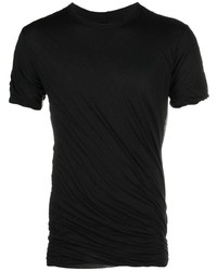 schwarzes T-Shirt mit einem Rundhalsausschnitt von Rick Owens