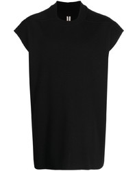 schwarzes T-Shirt mit einem Rundhalsausschnitt von Rick Owens