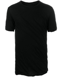 schwarzes T-Shirt mit einem Rundhalsausschnitt von Rick Owens