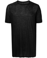 schwarzes T-Shirt mit einem Rundhalsausschnitt von Rick Owens