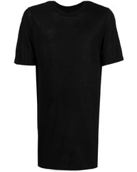 schwarzes T-Shirt mit einem Rundhalsausschnitt von Rick Owens