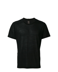 schwarzes T-Shirt mit einem Rundhalsausschnitt von Rick Owens