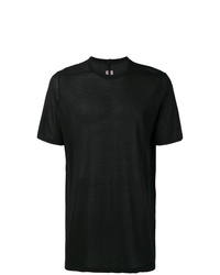 schwarzes T-Shirt mit einem Rundhalsausschnitt von Rick Owens