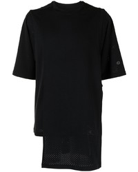 schwarzes T-Shirt mit einem Rundhalsausschnitt von Rick Owens X Champion